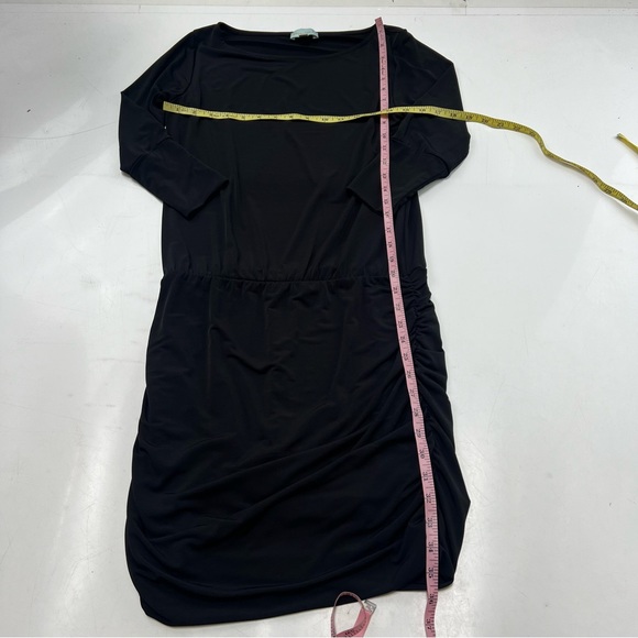 veronica M women’s black hot nights shirred dress S L93-38 - Picture 5 of 6